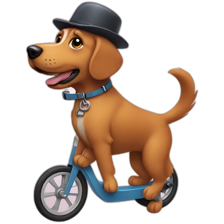 unicycle dog emoji