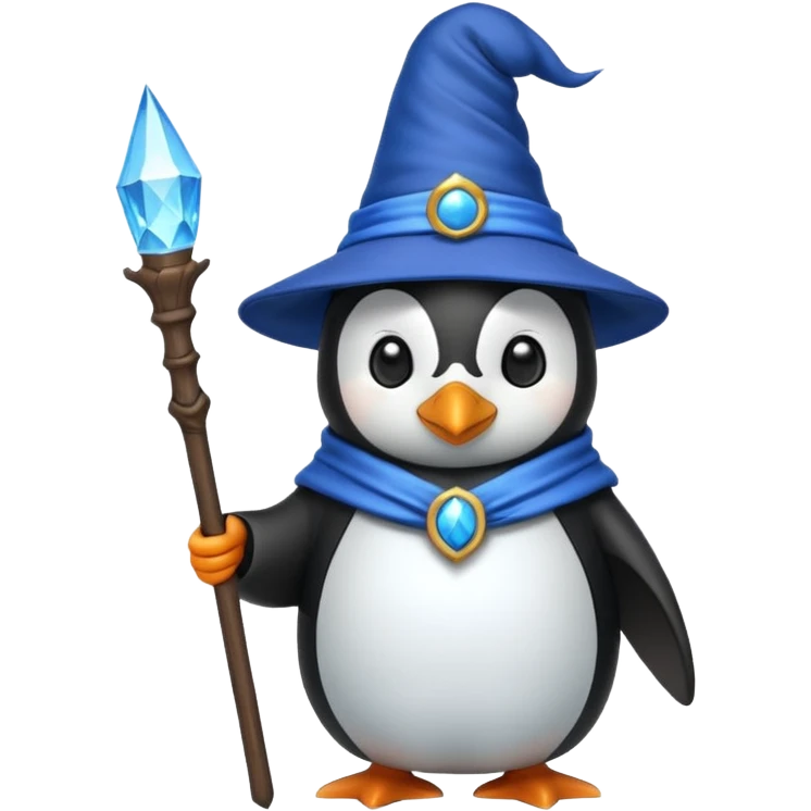 Penguin Wizard emoji