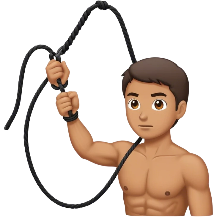 cable machine pulling rope towards face emoji