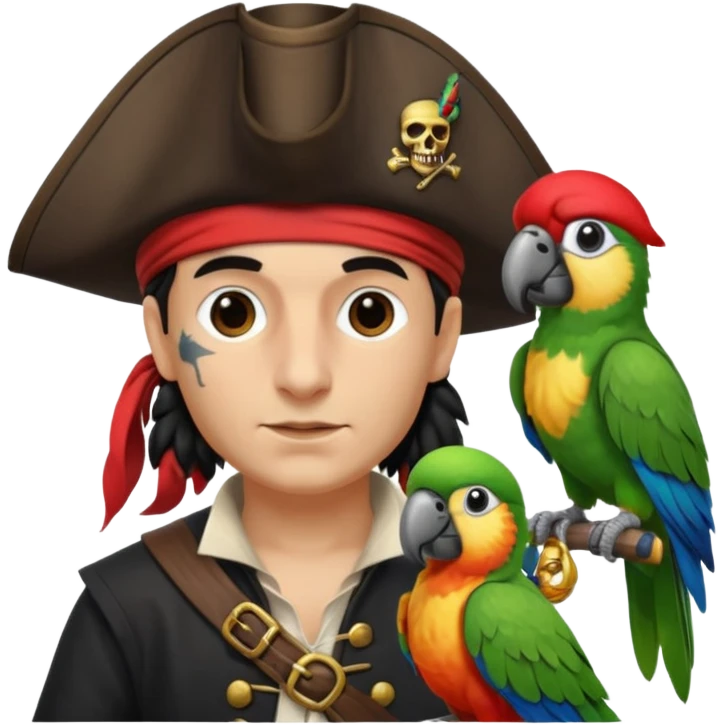 pirate and parrot emoji