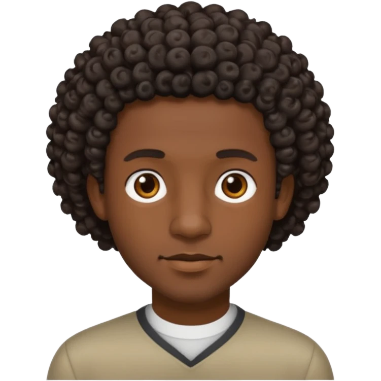 a black guy with shortscurls emoji