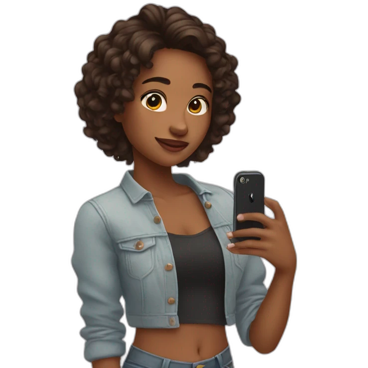 Girl take a selphie emoji