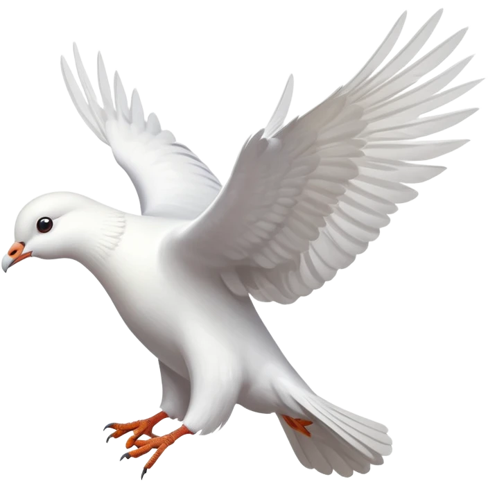 white pigeon flying emoji