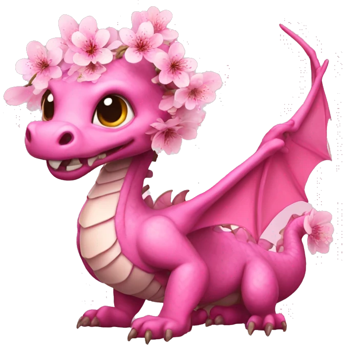 Cherry blossom dragon emoji