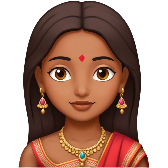 An Indian girl in love emoji