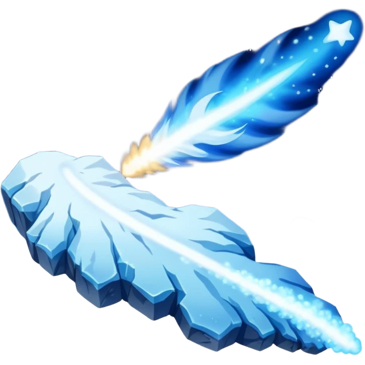 Comet – Icy rock with glowing blue-white tail emoji
