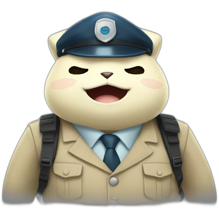 snorlax security guard emoji