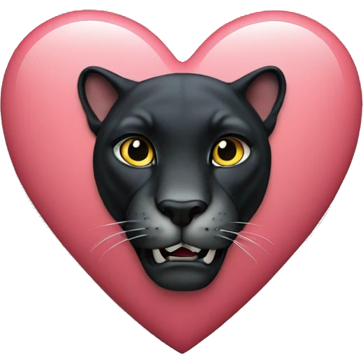 heart in a panther emoji