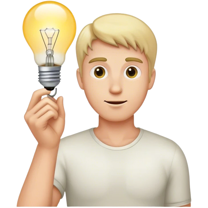 man with bulb emoji