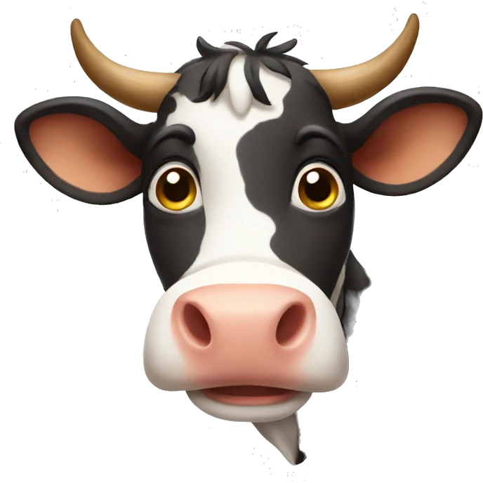 Cow happy emoji