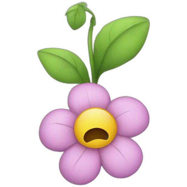 sad flower emoji