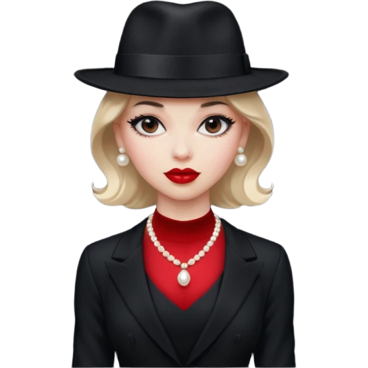 A balerina in with a gangster style emoji