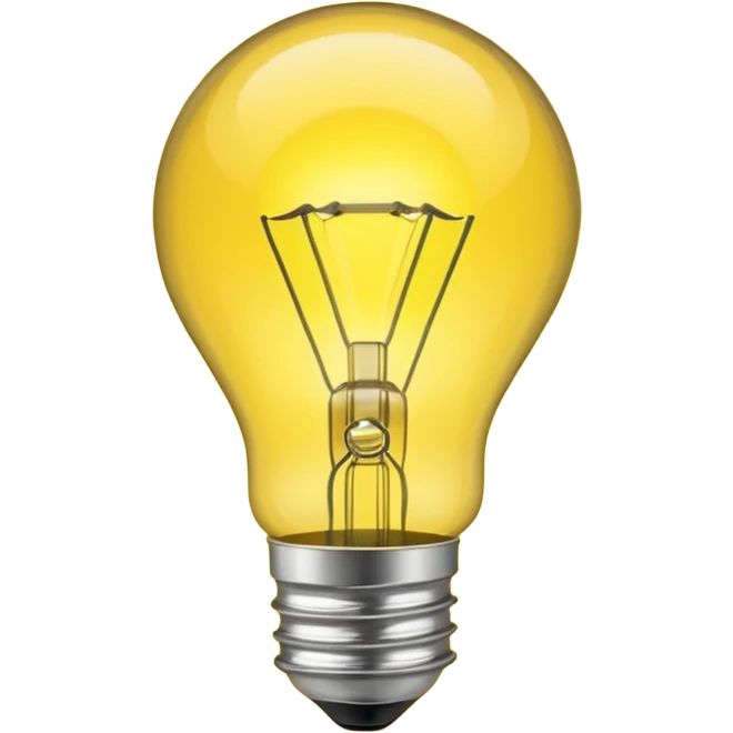 glowing lightbulb above a head, symbolizing an idea emoji