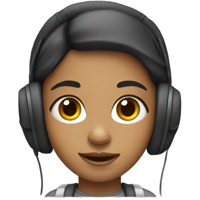girl with headset emoji