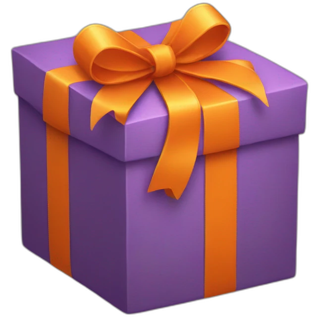 An orange gift emoji