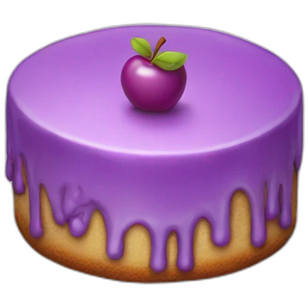 Apple cake purple with star emoji
