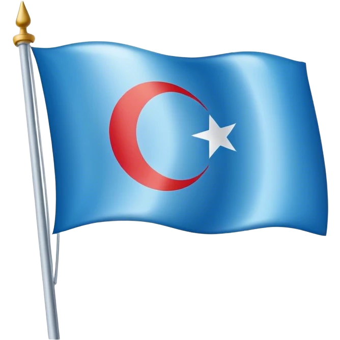 A blue Turkish flag  emoji