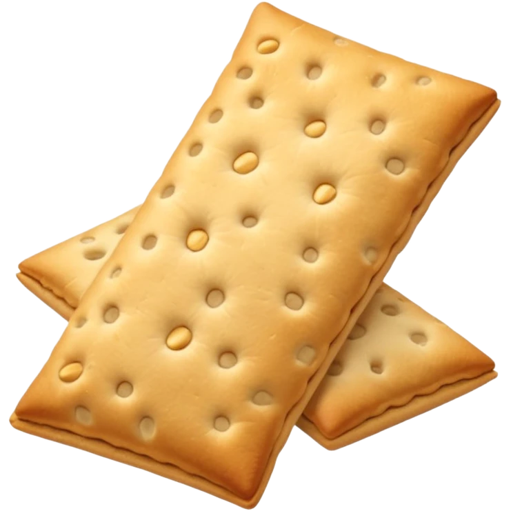 un tas de crackers aux graines bord lisse emoji