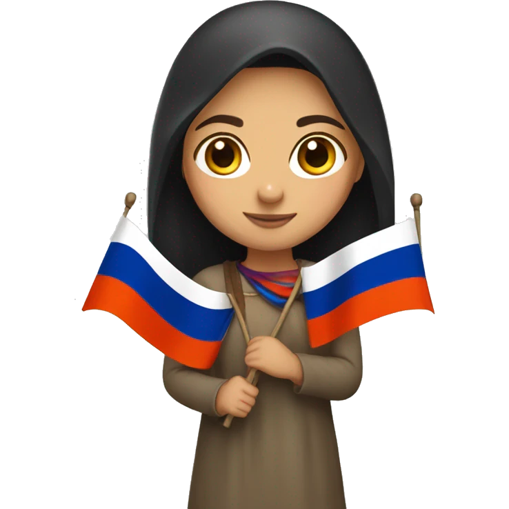 Armenian girl with flag emoji