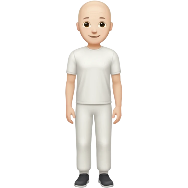 A white man whole body whole white  not detailed and no hair and skin colour white  emoji