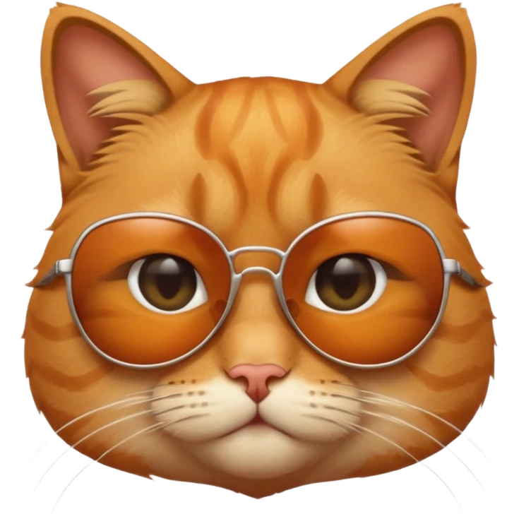 Cat wearing sunglasses e con il broncio emoji