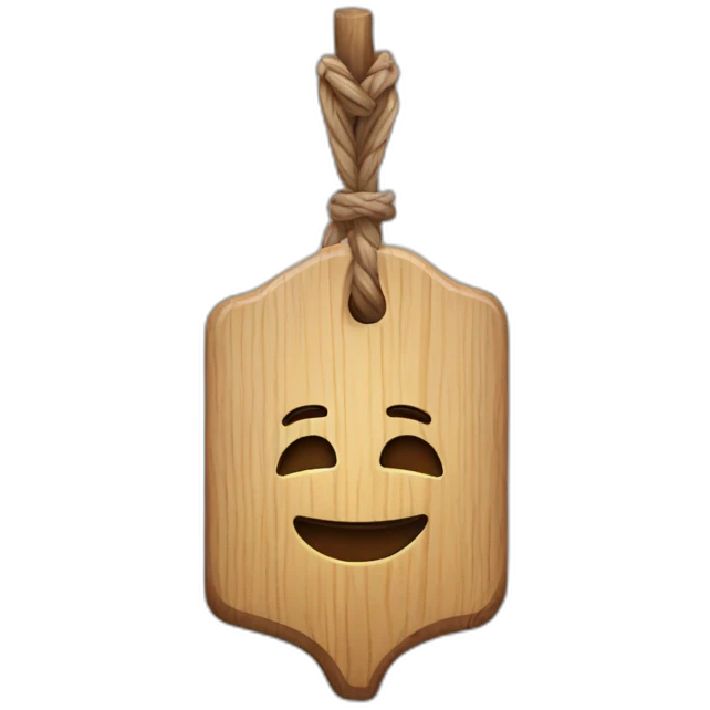 hanging wood sign  emoji
