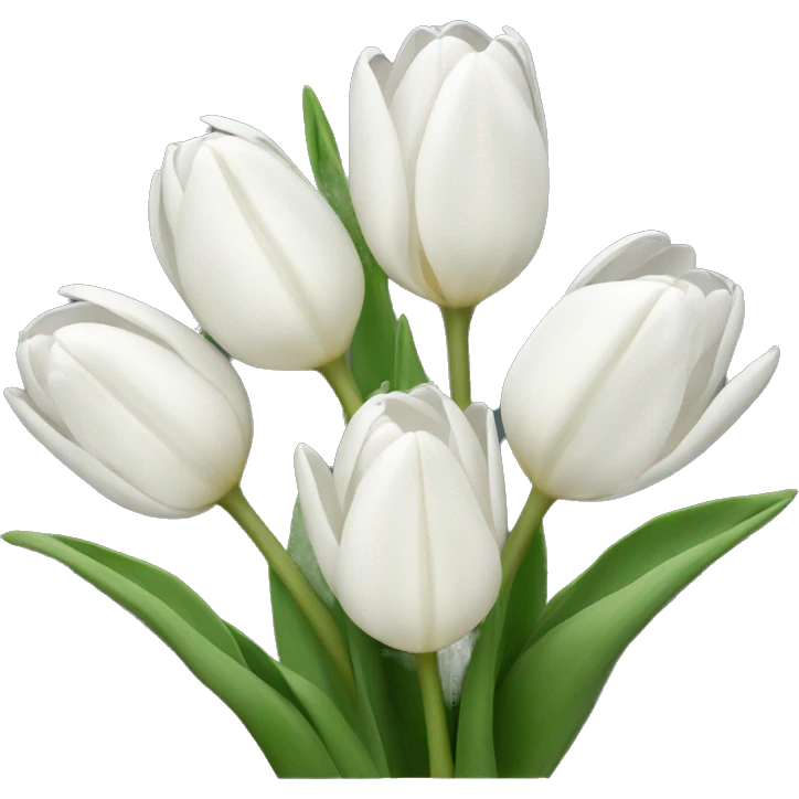 white tulips emoji