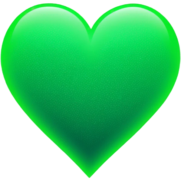 Green gradient heart  emoji