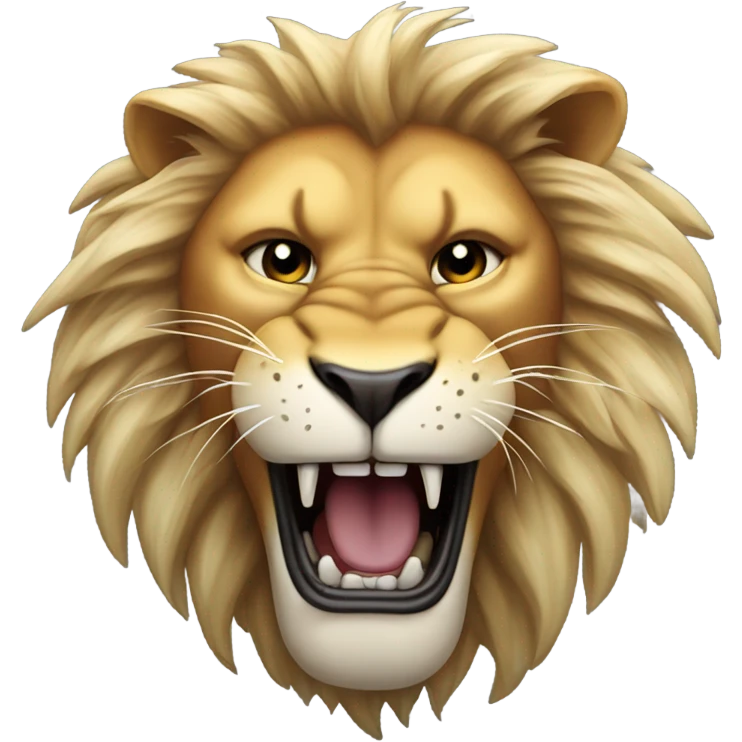 A lion roaring emoji