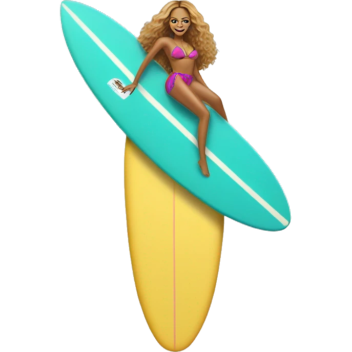 Beyoncé on a surfboard  emoji