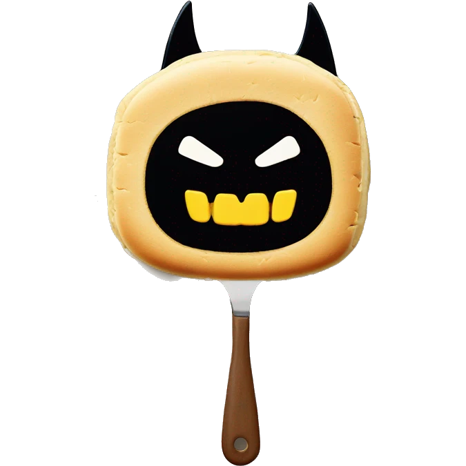 Batsignal wih spatule and hamburger emoji