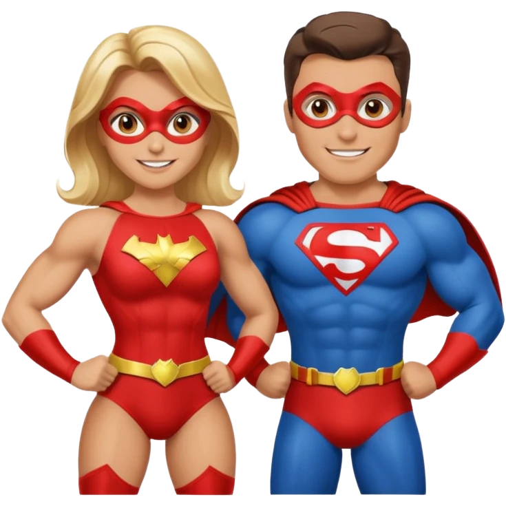 Superhero couple  emoji