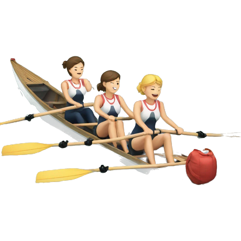 rowing team on a boat women emoji
