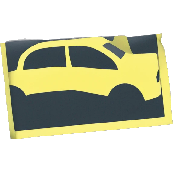 Sticky note on car window emoji