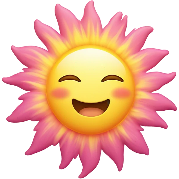 Sun and pink cloud emoji