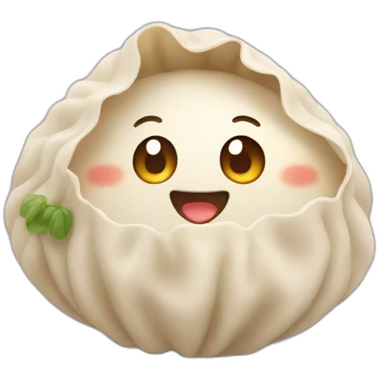 Happy dumpling emoji