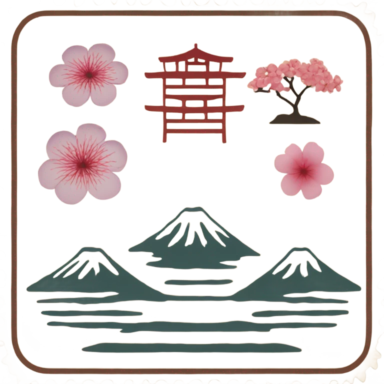 Passport stamp Japan emoji