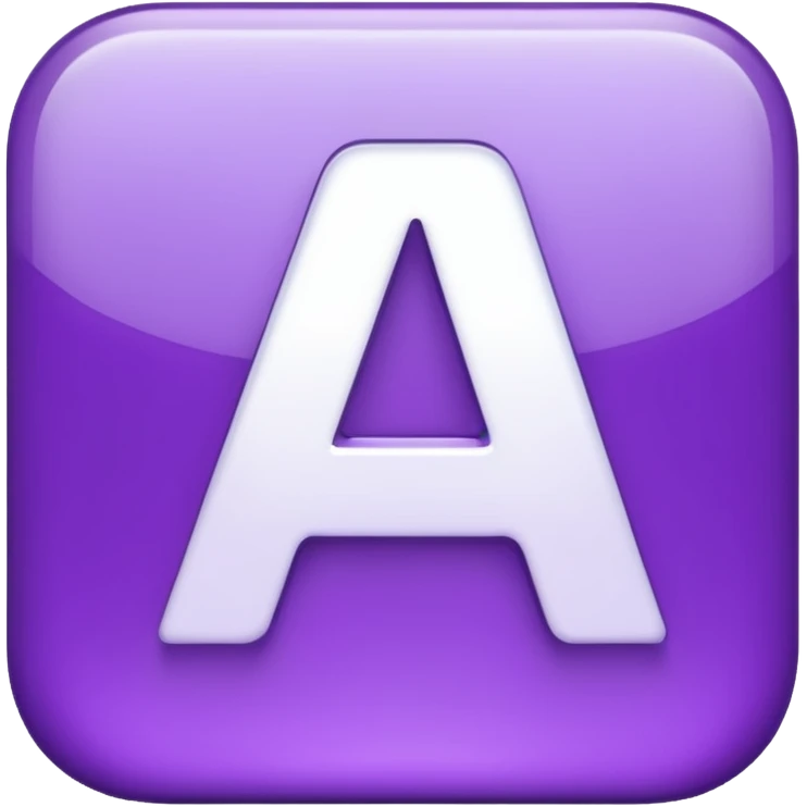 letter a purple emoji