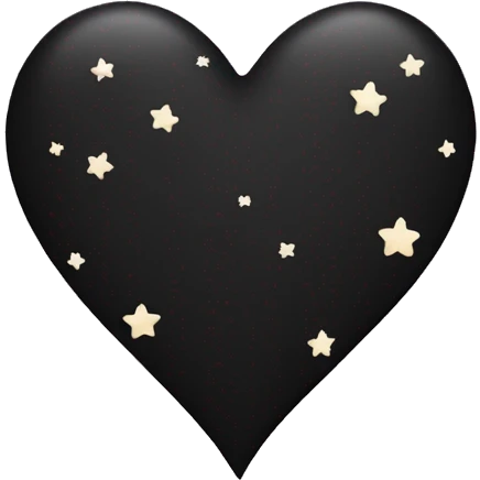 Black heart with stars emoji