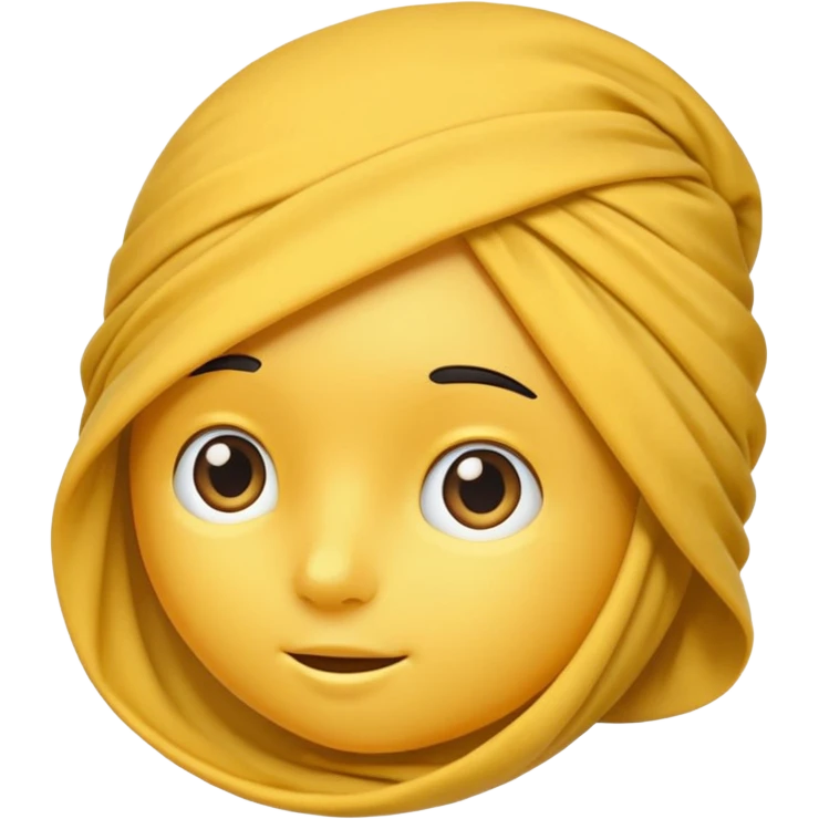 cap cloth yellow emoji