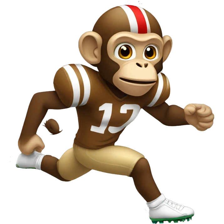 A monkey playing football.  emoji