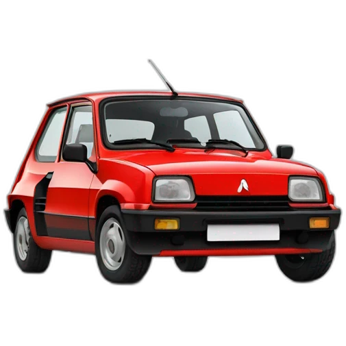Renault 5 rouge emoji