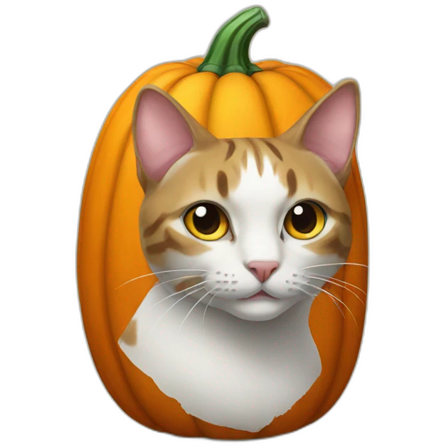 Cat pumpkin emoji