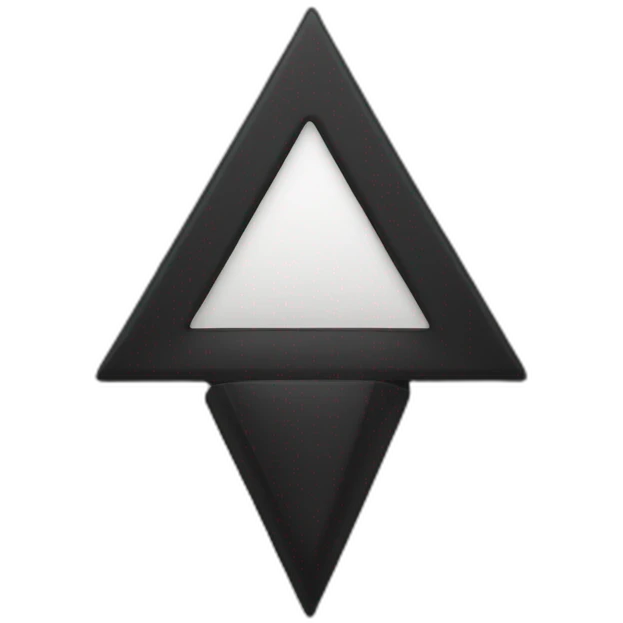 Black Vercel triangle looking happy emoji