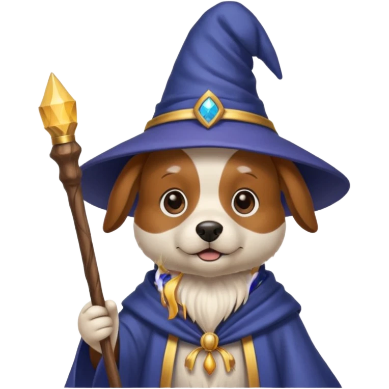Dog wizard emoji