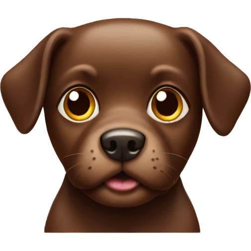 Dog with chocolate  emoji