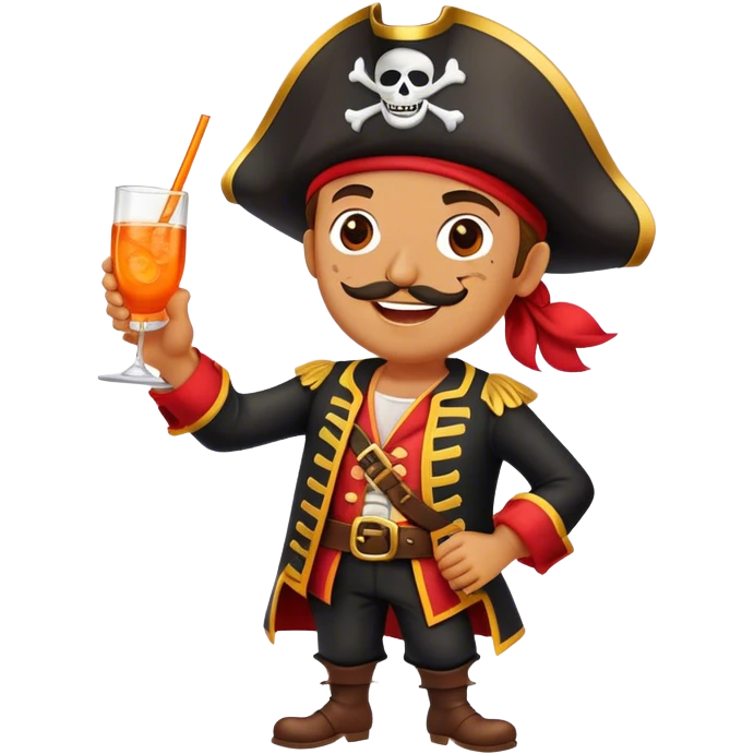 hands cheering aperol spritz, pirate emoji
