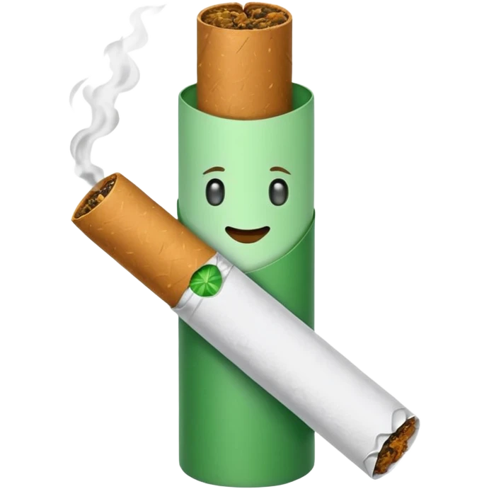 a green cigarette emoji