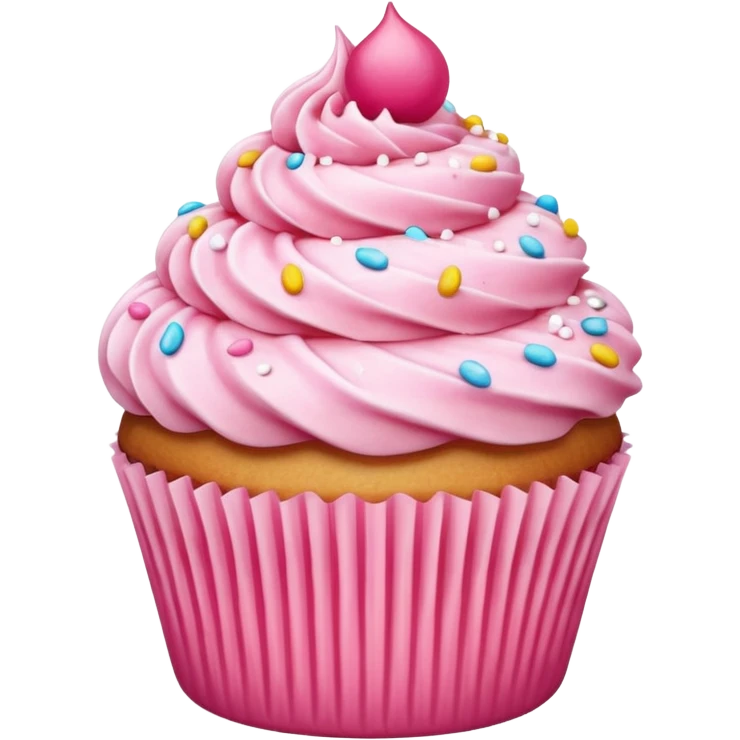 Cupcake with pink icing emoji