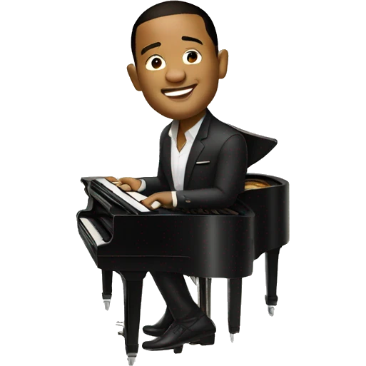 John legend sitting by piano with two tickets in hand emoji